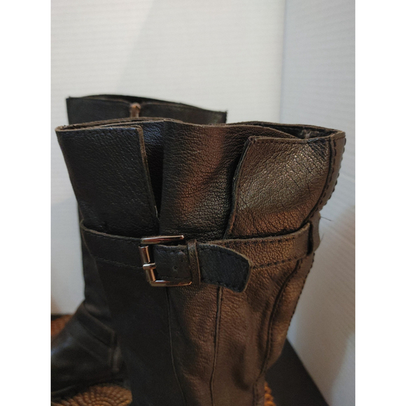 Enzo Angiolini Eastern Tall Moto Harness Leather Boots Size 6 - Picture 3 of 8